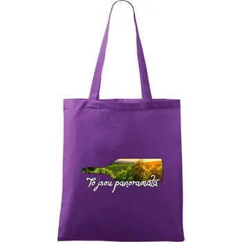 To jsou panoramata vinice - Taška bavlněná - 42 x 38 cm ( Fialová )