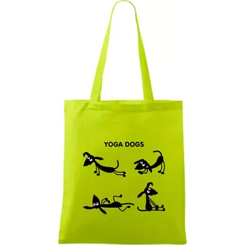 Psí yoga (Hana-creative) - Taška bavlněná - 42 x 38 cm ( Limetková )