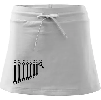 Dámská sukně Opravář piva - Sportovní sukně - two in one - L ( Bílá )