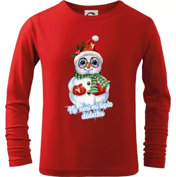 Chlapecké oblečení Ne, není mi teplo dědečku - Triko dětské Long Sleeve - 146 cm/10 let ( Červená )