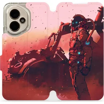 Pouzdro na mobilní telefon Flipové pouzdro Mobiwear - Honor 400 - MA09S Průzkumník s červeným vozítkem (Knížkové flip pouzdro, obal, kryt na mobil Honor 400 - MA09S Průzkumník s červeným vozítkem, materiál Umělá kůže + TPU - ochrana 360°, stojánek, silikonová vanička, magnetické)