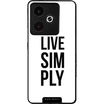 Pouzdro na mobilní telefon Lesklý kryt Mobiwear Glossy - Realme GT 7 - G070G Live simply (Prémiové lesklé pouzdro, obal, kryt Mobiwear Glossy na mobil Realme GT 7 - G070G Live simply, materiál Plast + TPU silikon - krytí po všech stranách, neošoupatelný potisk, tenké provedení,)