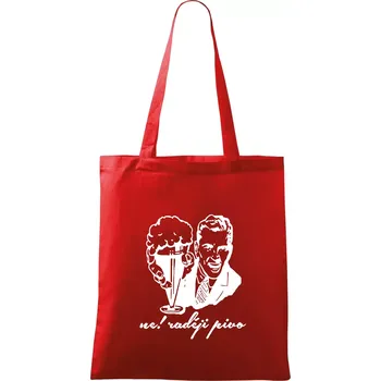Ne! Raději pivo - Taška bavlněná - 42 x 38 cm ( Červená )