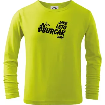 Dětská móda Jaro, léto, burčák, zima - Triko dětské Long Sleeve - 134 cm/8 let ( Limetková )