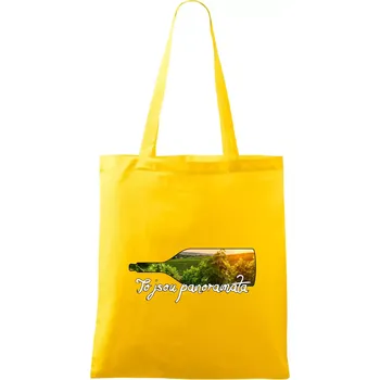 To jsou panoramata vinice - Taška bavlněná - 42 x 38 cm ( Žlutá )