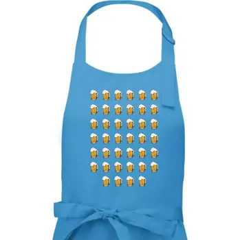 Kuchyňská zástěra Narozeniny - 40x pivo - Pánská zástěra na vaření - Univerzální velikost ( Světlý tyrkys )