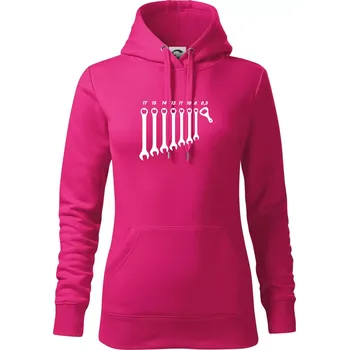 Dámská mikina Opravář piva - Mikina dámská Cape s kapucí - 2XL ( Purpurová )