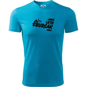 Pánské tričko Jaro, léto, burčák, zima - Pánské triko Fantasy sportovní (dresovina) - L ( Světlý tyrkys )