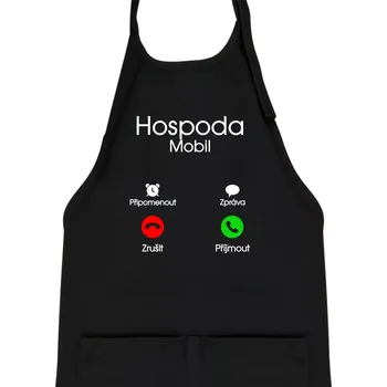 Kuchyňská zástěra Hospoda volá - Dětská zástěra na vaření - Univerzální velikost ( Černá )