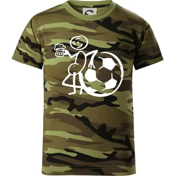 Velký fotbalista - Dětské maskáčové triko - 146 cm/10 let ( Zelený maskáč )