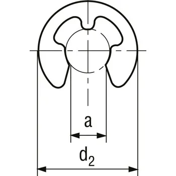 Matice pojistný kroužek třmenový nerez A1 4 mm