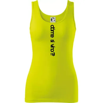 Dámské tričko Dáme si víno? - Dámské tílko - M ( Limetková )