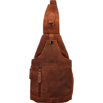 Městský batoh Pánský kožený batoh hnědý - Greenwood Achym hnědá