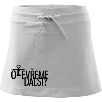 Dámská sukně Otevřeme další? - Sportovní sukně - two in one - S ( Bílá )