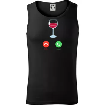 Víno volá (Pecka design) - Tílko pánské Core - XL ( Černá )