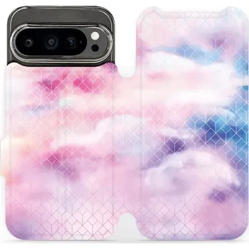 Pouzdro na mobilní telefon Flipové pouzdro Mobiwear - Google Pixel 9 Pro - MR02S Vodovkové obrazce (Knížkové flip pouzdro, obal, kryt na mobil Google Pixel 9 Pro - MR02S Vodovkové obrazce, materiál Umělá kůže + TPU - ochrana 360°, stojánek, silikonová vanička, magnetické zavírání)