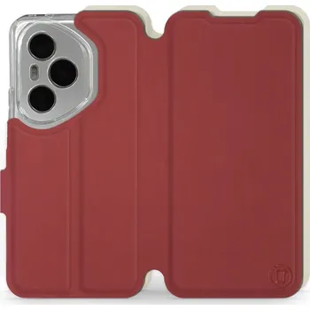 Pouzdro na mobilní telefon Flipové pouzdro Mobiwear Semiš - Honor 400 Pro - Cihlové & Béžové (Knížkové semišové flip pouzdro, obal, kryt na mobil Honor 400 Pro - Cihlové & Béžové, materiál semiš + TPU, ochrana 360°, stojánek, silikonová vanička, magnetické zavírání)