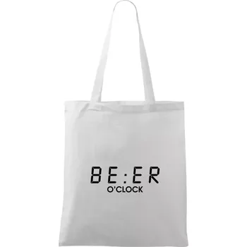 Nákupní taška Beer hodiny - Taška bavlněná - 42 x 38 cm ( Bílá )