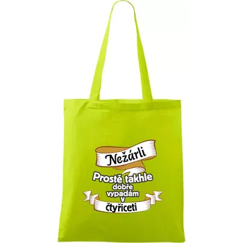 Nežárli pro pány 40 - Taška bavlněná - 42 x 38 cm ( Limetková )