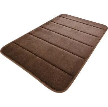 Koupelnová předložka Protiskluzová koupelnová rohožka 40 x 60 cm z mikrovlákna Rychlá absorpce vody Měkká toaletní předložka Pratelná bezpečnostní podložka hnědá