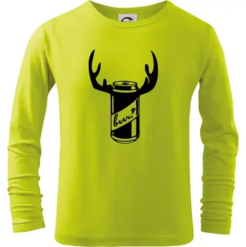 Dětská móda Pivo plechovka - Triko dětské Long Sleeve - 134 cm/8 let ( Limetková )