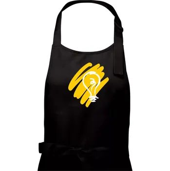 Kuchyňská zástěra Žárovka splash - Pánská zástěra na vaření - Univerzální velikost ( Černá )