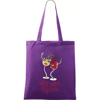 Best wine friends dancing (Pecka design) - Taška bavlněná - 42 x 38 cm ( Fialová )