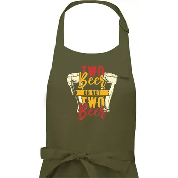 Kuchyňská zástěra Two beer or not two beer - Dámská zástěra na vaření - Univerzální velikost ( Khaki )