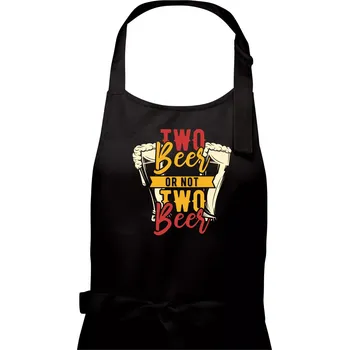 Kuchyňská zástěra Two beer or not two beer - Dámská zástěra na vaření - Univerzální velikost ( Černá )