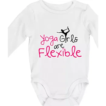 Kojenecký body Yoga Girls - Body kojenecké s dlouhým rukávem - Dlouhý r. do 3 měs ( Bílá )