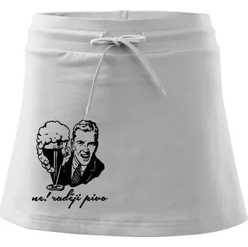 Dámská sukně Ne! Raději pivo - Sportovní sukně - two in one - L ( Bílá )