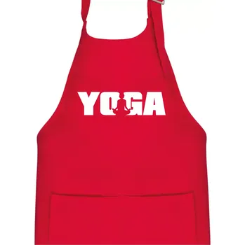 Kuchyňská zástěra Yoga nápis - Dětská zástěra na vaření - Univerzální velikost ( Červená )