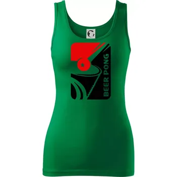 Dámské tričko Beer pong - Dámské tílko - XL ( Středně zelená )
