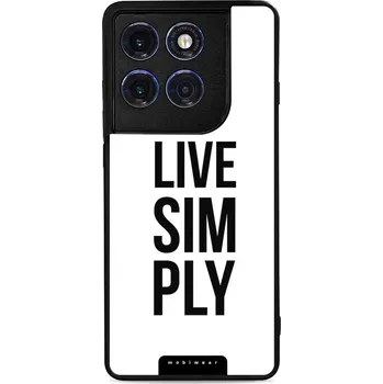 Pouzdro na mobilní telefon Lesklý kryt Mobiwear Glossy - Motorola Edge 60 Pro - G070G Live simply (Prémiové lesklé pouzdro, obal, kryt Mobiwear Glossy na mobil Motorola Edge 60 Pro - G070G Live simply, materiál Plast + TPU silikon - krytí po všech stranách, neošoupatelný potisk,)