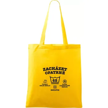 Zacházet opatrně 65 - Taška bavlněná - 42 x 38 cm ( Žlutá )