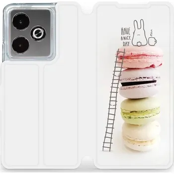 Pouzdro na mobilní telefon Flipové pouzdro Mobiwear - Realme GT 7T - M090P Makronky (Knížkové flip pouzdro, obal, kryt na mobil Realme GT 7T - M090P Makronky, materiál Umělá kůže + TPU - ochrana 360°, stojánek, silikonová vanička, magnetické zavírání)