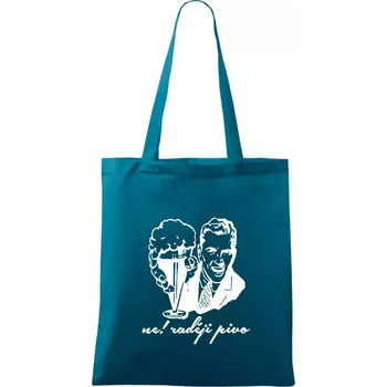 Ne! Raději pivo - Taška bavlněná - 42 x 38 cm ( Petrolejová )