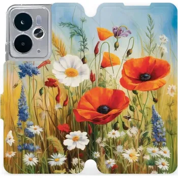 Pouzdro na mobilní telefon Flipové pouzdro Mobiwear - Realme 14T 5G - VP43S Letní louka (Knížkové flip pouzdro, obal, kryt na mobil Realme 14T 5G - VP43S Letní louka, materiál Umělá kůže + TPU - ochrana 360°, stojánek, silikonová vanička, magnetické zavírání)