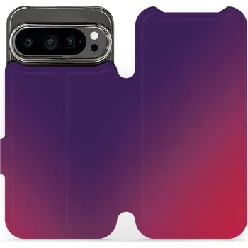 Pouzdro na mobilní telefon Flipové pouzdro Mobiwear - Google Pixel 9 Pro - VP67S Fialový a růžový odstín (Knížkové flip pouzdro, obal, kryt na mobil Google Pixel 9 Pro - VP67S Fialový a růžový odstín, materiál Umělá kůže + TPU - ochrana 360°, stojánek, silikonová vanička, magnetick