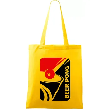 Beer pong - Taška bavlněná - 42 x 38 cm ( Žlutá )