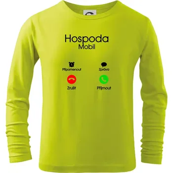 Dětská móda Hospoda volá - Triko dětské Long Sleeve - 146 cm/10 let ( Limetková )