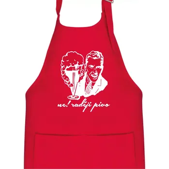 Kuchyňská zástěra Ne! Raději pivo - Dětská zástěra na vaření - Univerzální velikost ( Červená )