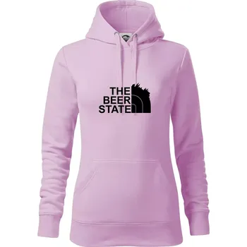 Dámská mikina The Beer State - Praha - Mikina dámská Cape s kapucí - S ( Orchid )