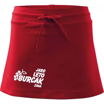Dámská sukně Jaro, léto, burčák, zima - Sportovní sukně - two in one - XS ( Červená )