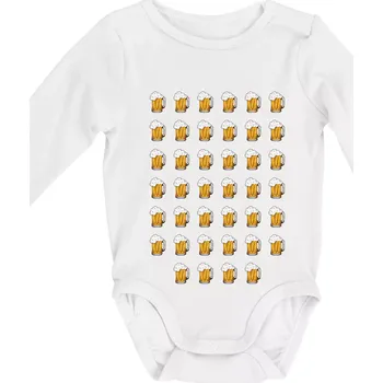 Narozeniny - 40x pivo - Body kojenecké s dlouhým rukávem - Dlouhý r. do 3 měs ( Bílá )