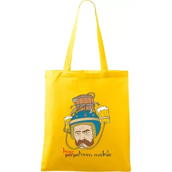 Nákupní taška Beerpetuum mobile - Taška bavlněná - 42 x 38 cm ( Žlutá )