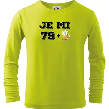 Dětská móda Je mi 80 pivo - Triko dětské Long Sleeve - 158 cm/12 let ( Limetková )