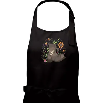 Kuchyňská zástěra Stará bota 20 - Pánská zástěra na vaření - Univerzální velikost ( Černá )