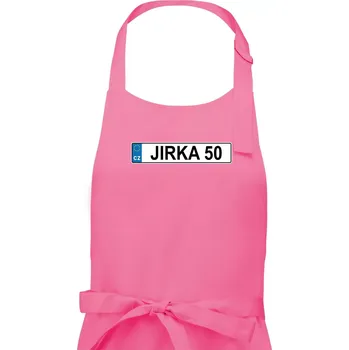 Kuchyňská zástěra SPZ Jirka 50 - Pánská zástěra na vaření - Univerzální velikost ( Růžová )