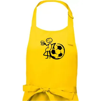 Kuchyňská zástěra Velký fotbalista - Pánská zástěra na vaření - Univerzální velikost ( Žlutá )
